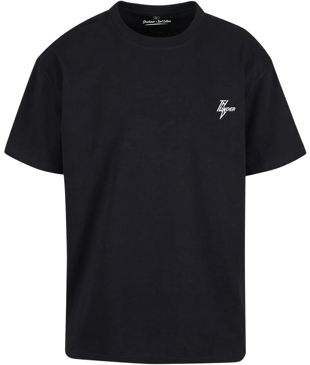 GAME SHOT IN THE MATCH GRAFFITI PREMIUM OVERSIZED SHIRT SCHWARZ