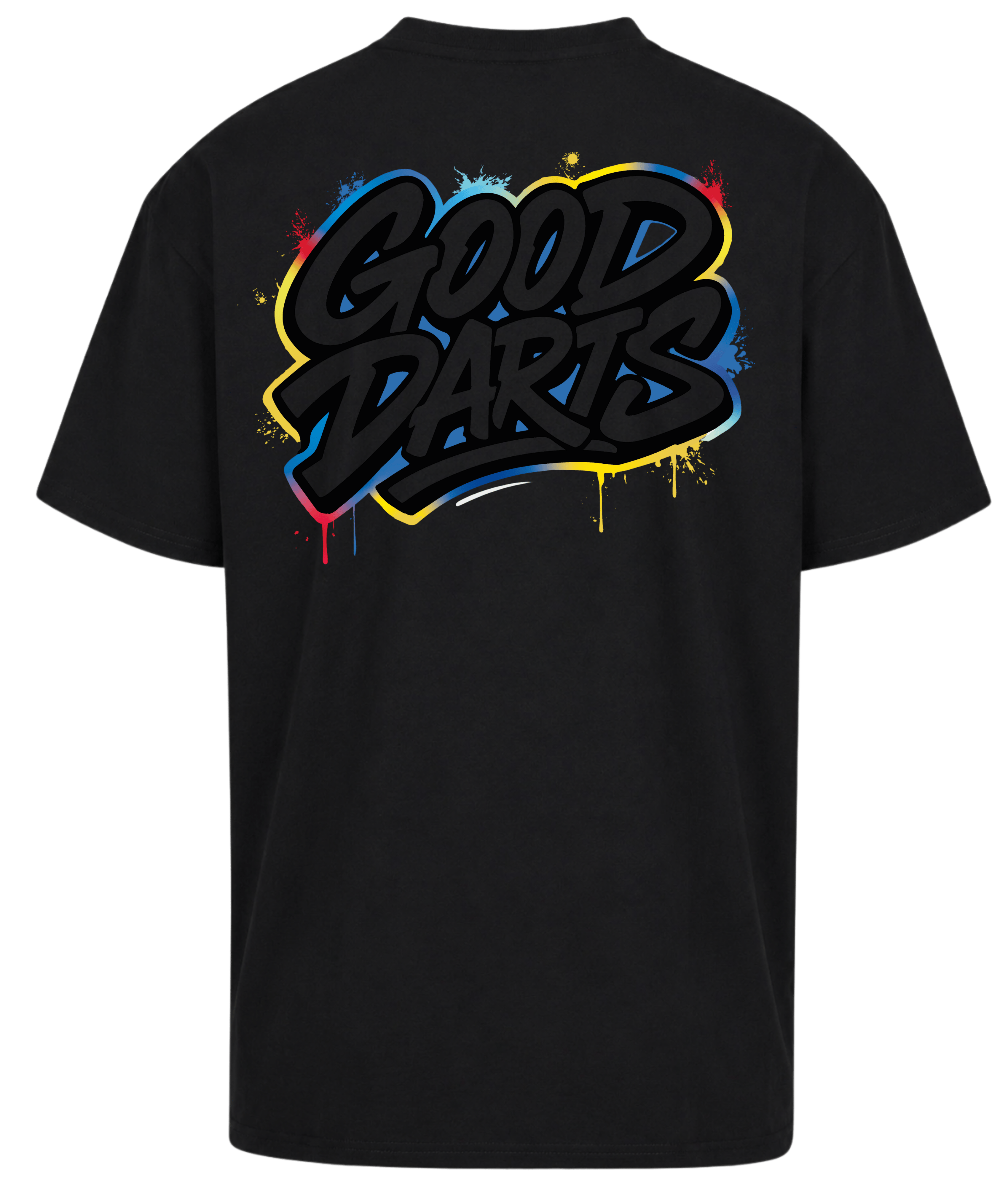 GOOD DARTS GRAFFITI BACKPRINT PREMIUM OVERSIZED SHIRT